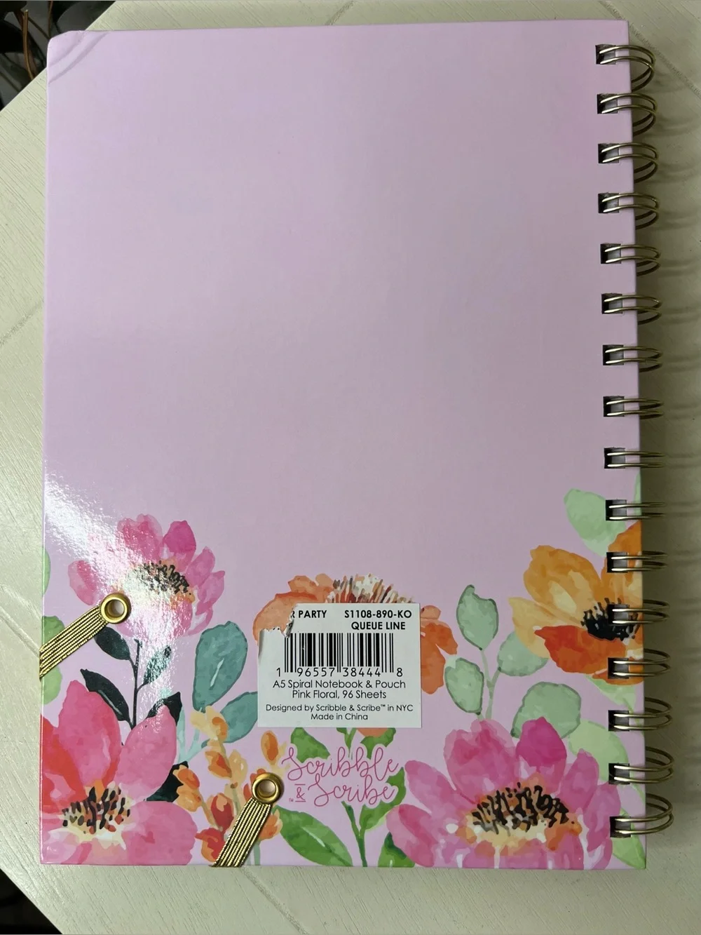 Brand New-Scribble & Scribe Spiral Notebook & Pouch